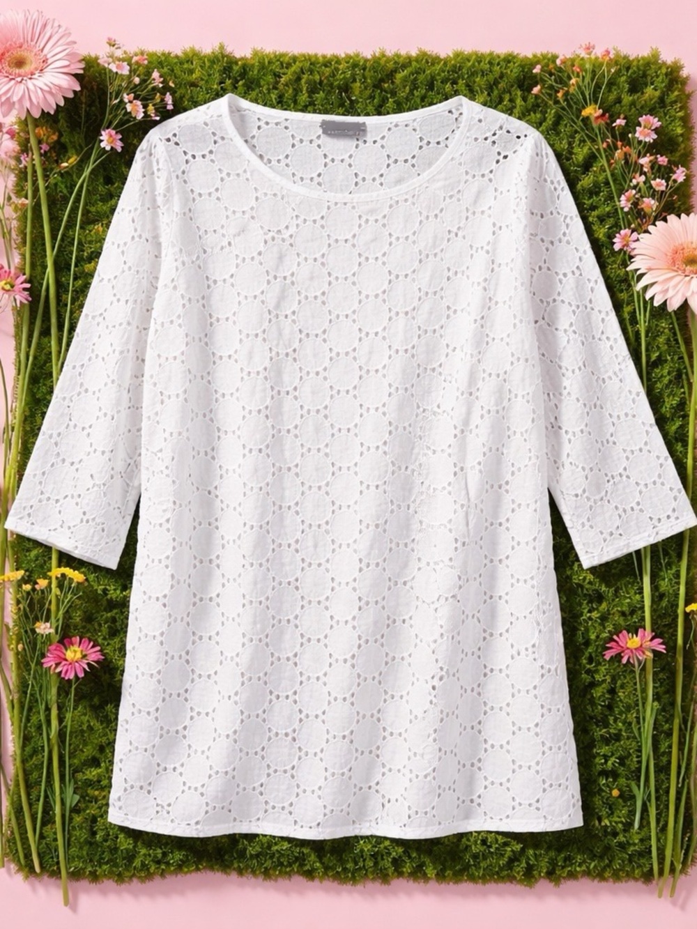 Jordan Taylor White Eyelet Cotton Cover-up